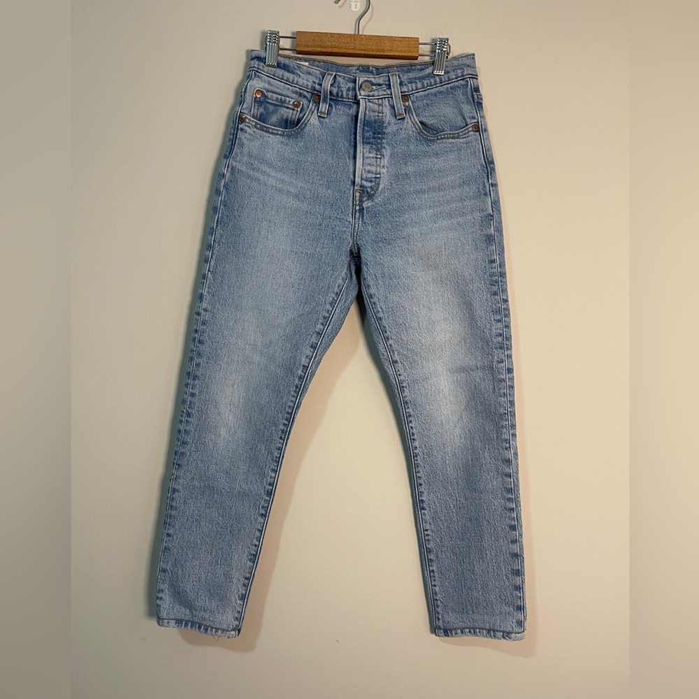 Levi’s 501 S Skinny Womens Jeans Tag Size W25 L28 Light Wash Denim Bottoms